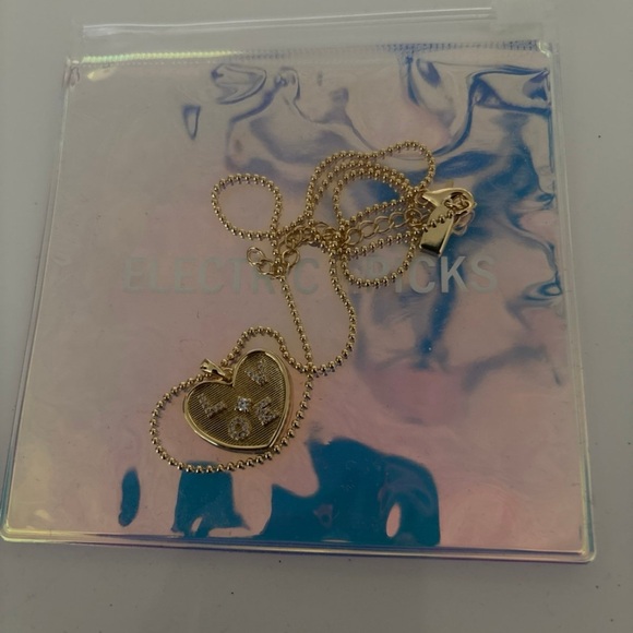 Electric Picks Gold Heart Necklace - Picture 2 of 2